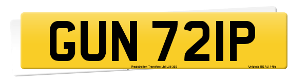 Registration number GUN 721P